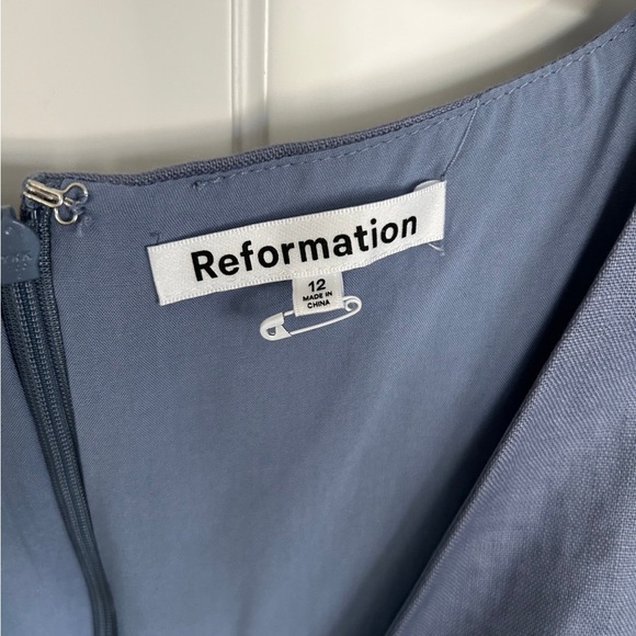 Reformation  NEW Sebastien Linen Midi-Dress - Picture 11 of 12